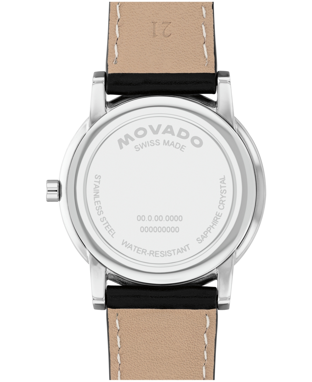 Movado Men's Museum Classic Swiss Quartz Black Calfskin Watch, 40mm In Black