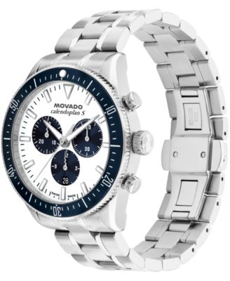 Men's Calendoplan S Swiss Quartz Chrono Stainless-Steel Watch, 42mm