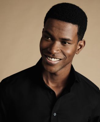 Men's Slim-Fit Poplin Dress Shirt