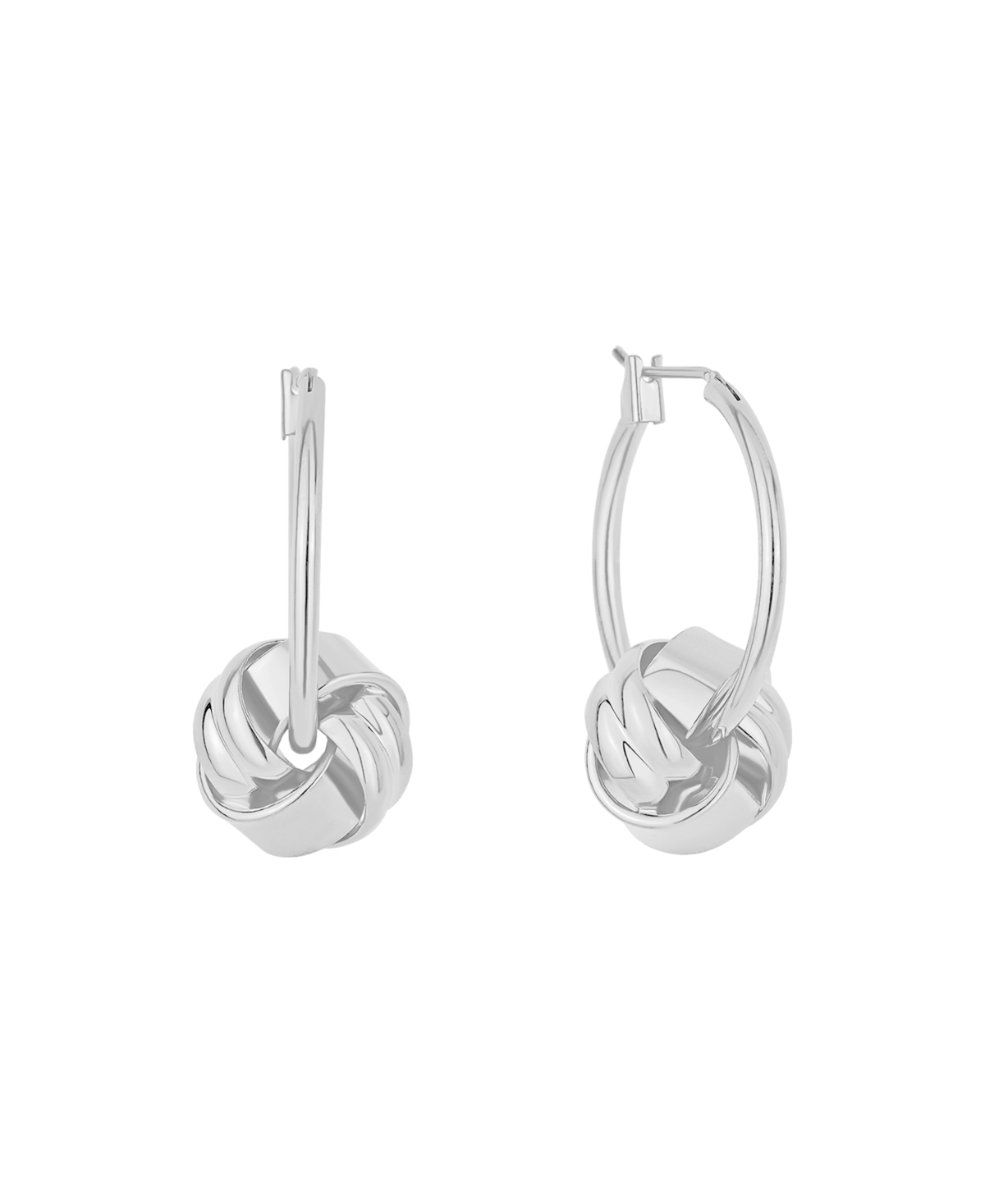 Classic Knot Small Hoop Earrings - Silver