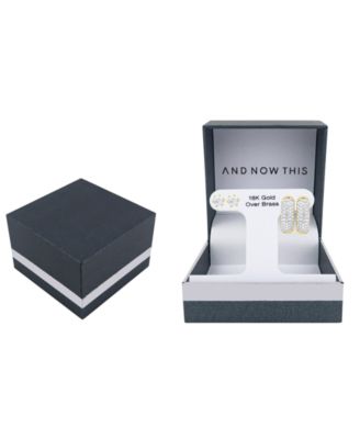 Clear Crystal Hoop and Stud Duo Earrings Set