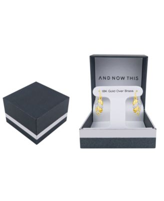 Clear Crystal Click Top Hoop Earrings