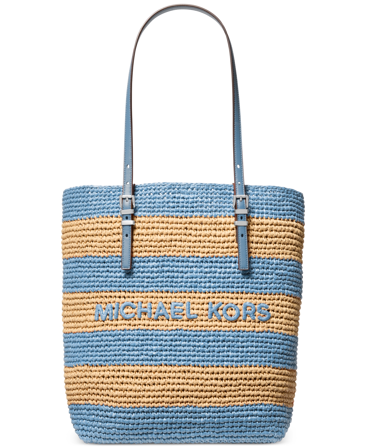 Michael Kors Quinn Large Hand-crocheted Tote Bag In Chambray