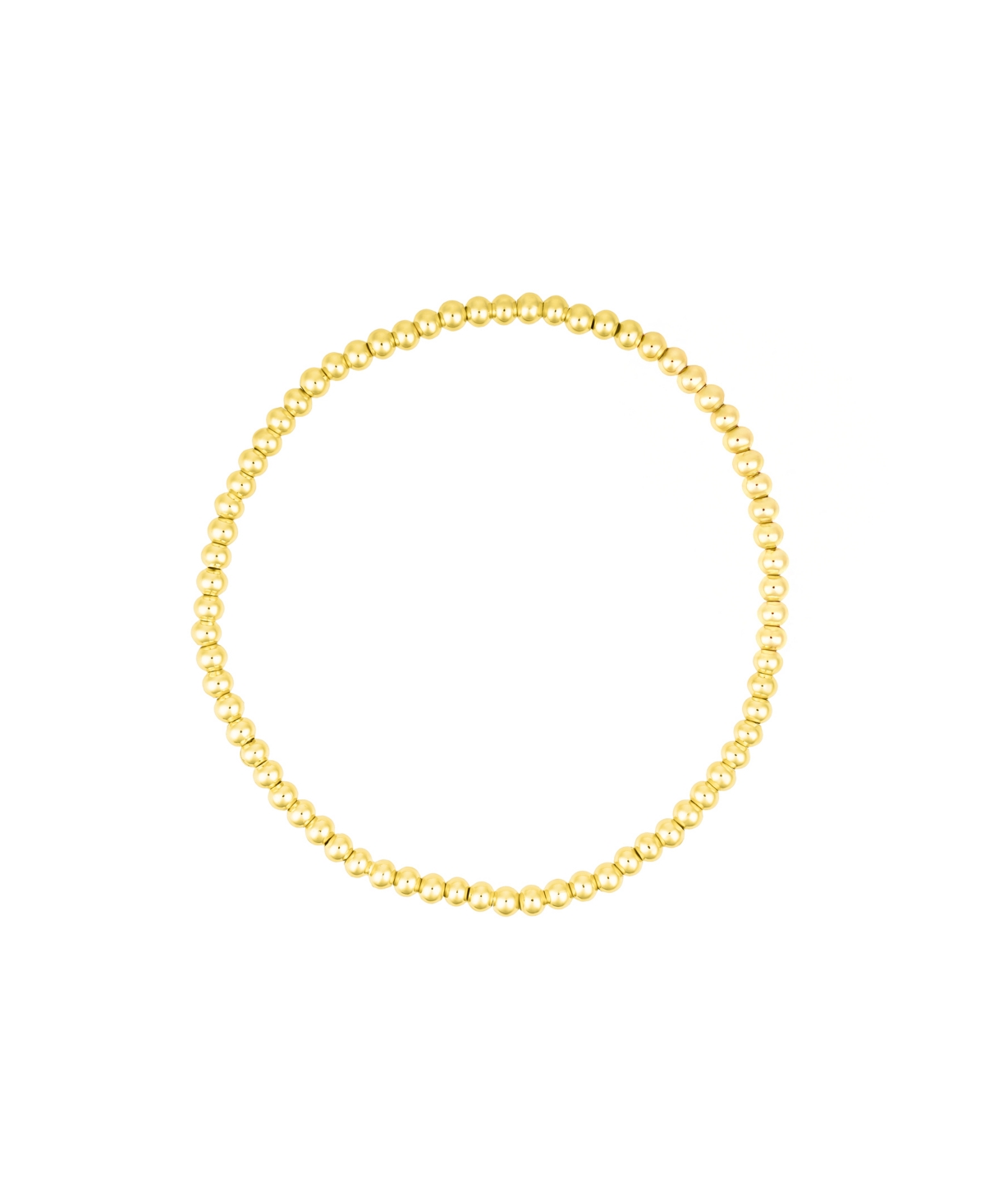 Adornia 14k Gold Plated Stretch Ball Bracelet Set In Gold