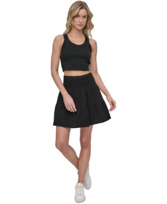 Женский укороченный топ на бретелях в рубчик от DKNY Jeans