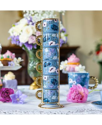 Bridgerton Stackable Porcelain Cups, Set of 6