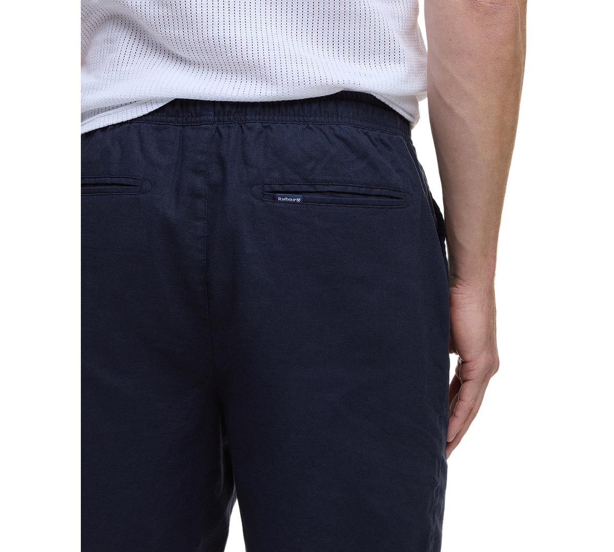 Shop Barbour Men's Relaxed-fit Drawstring Shorts In Navy