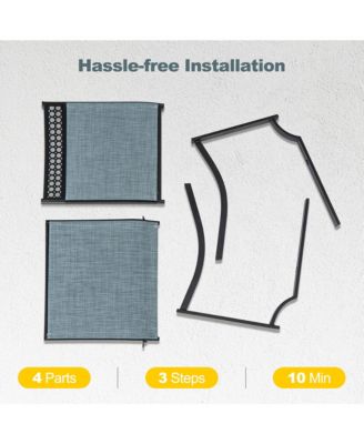 Patio Dining Chairs Set of 4 All Weather Outdoor Chairs w/ High Back & Armrests