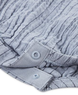 Baby Cotton T-Shirt & Striped Romper, 2 Piece Set