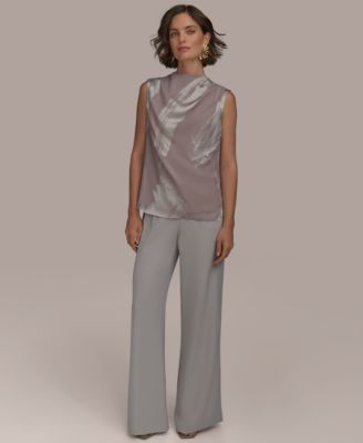 Женский облегающий топ без рукавов от Donna Karan New York 