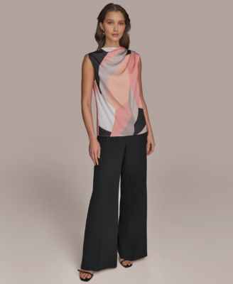 Donna Karan New York Women's Sleeveless Printed Top