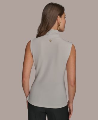 Женский топ без рукавов с имитацией шеи от Donna Karan New York