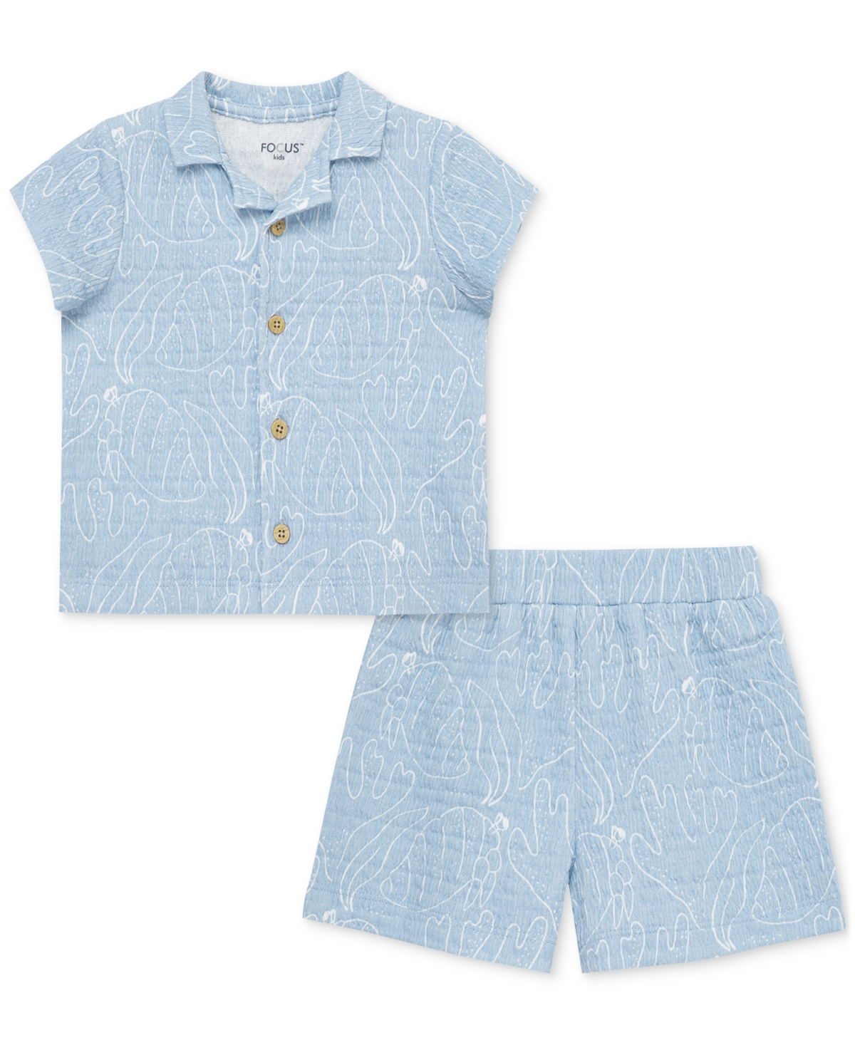Shop Little Me Baby Boys Seaside Shirt & Shorts, 2 Piece Set