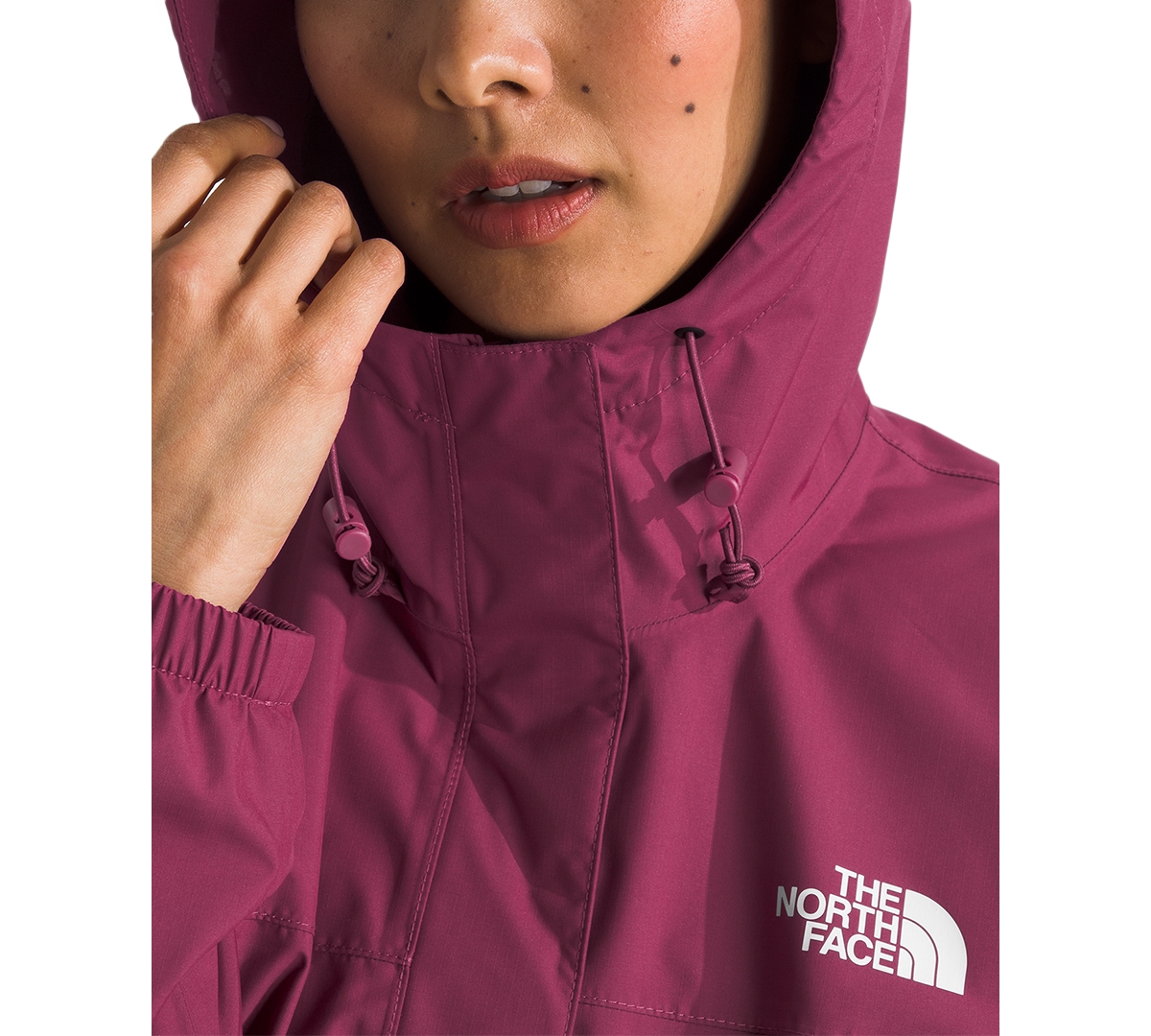 Shop The North Face Women's Antora Hooded Rain Jacket In Cyber Berry
