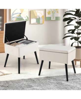 Storage Ottoman with Legs for Living Room and Bedroom Stylish and Functional Storage Solution