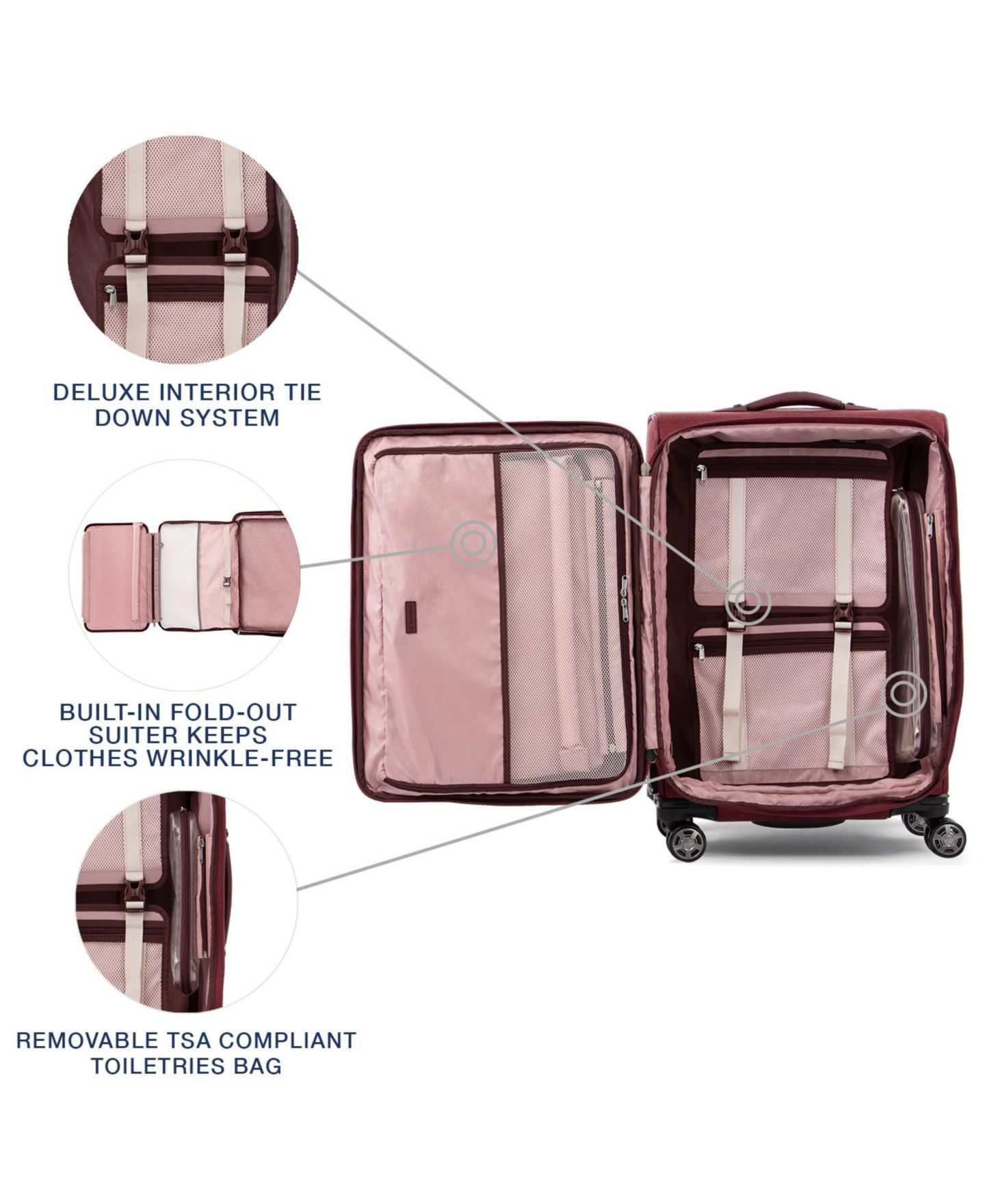 Чемодан Travelpro Platinum Elite 28" Check-in Spinner, цвет: Бордо — фото 15
