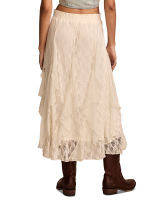 Женская облегающая кружевная юбка миди от бренда Lucky