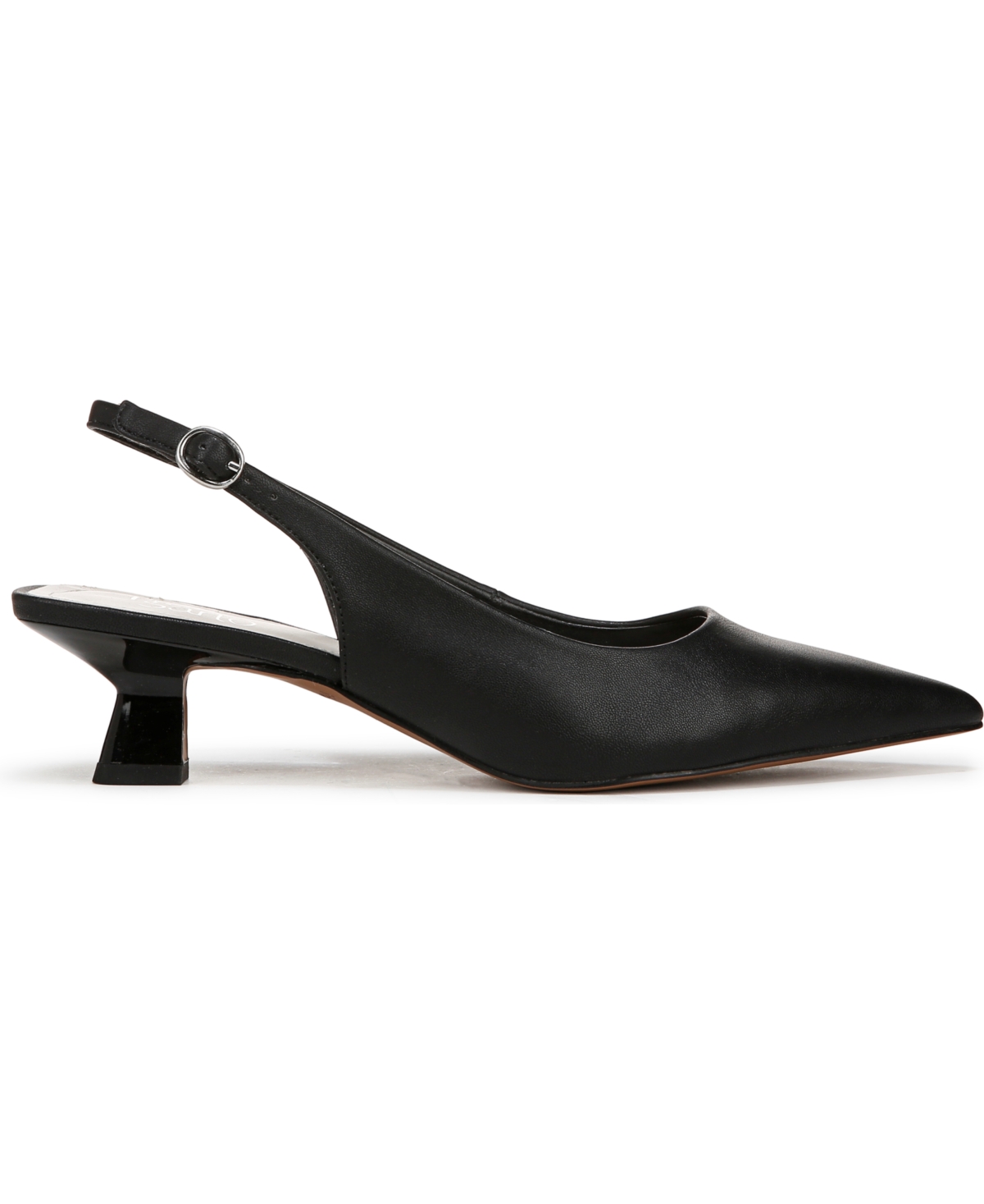 Franco Sarto Jaden Pointed Toe Slingback Pump In Black Faux Leather