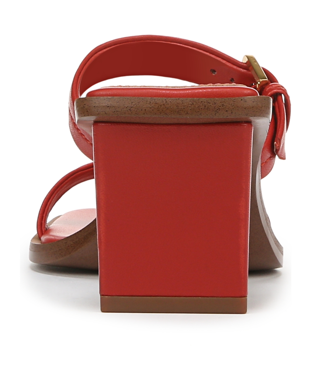 Franco Sarto Women's Frenza Open Square Toe Slide Dress Sandals In Vintage Red Leather
