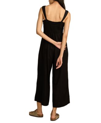 Женский кружевной комбинезон с широкими штанинами и рюшами от бренда Lucky