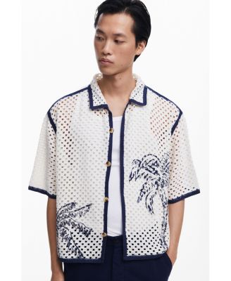 Men's Palm tree lace shirt