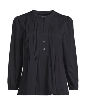 Женский топ из легкого трикотажа Lands' End с застежкой на пуговицы