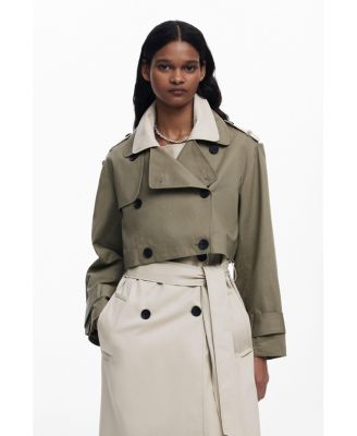 Женский съемный двухцветный тренч Desigual