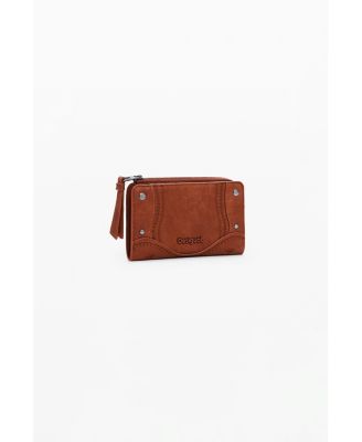 Women's Medium embroidered faux leather wallet
