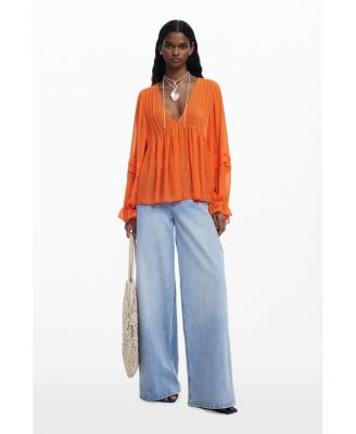 Дизайнерская женская многослойная блузка