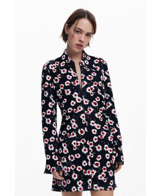 Women's Short floral shirt dress