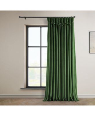 Extra Wide Heritage Plush Velvet Room Darkening Curtain