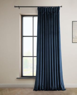 Extra Wide Heritage Plush Velvet Room Darkening Curtain