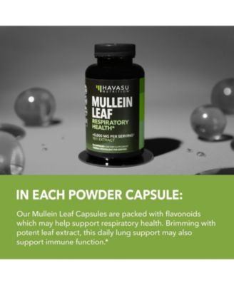 Mullein Leaf Extract Capsules, Lung & Respiratory Health, Daily Respiratory Health Supplement, Lung Support, 90ct