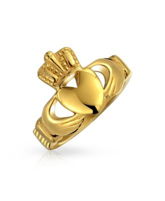 Friendship Couples Promise Celtic Heart Claddagh Ring Stainless Steel