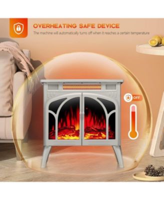 Electric Firplace Heater, Infrared Heaters with Remote Control and 3D Flame Effect and Heating Mode, Overheating Safe