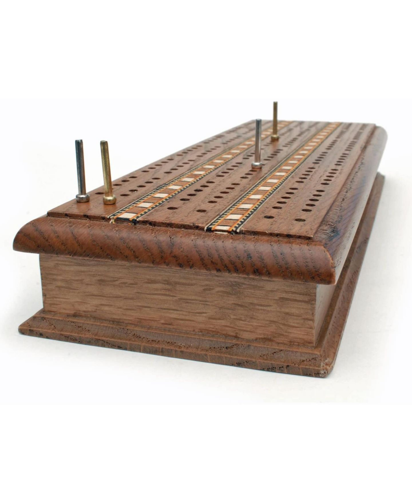 Детская настольная игра WE Games 3-Track Sprint Cabinet Cribbage Board Game, Ages 12+, цвет: Коричневый — фото 4