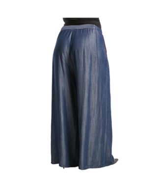 Women's Plus Size Curvy-Fit Tencel Denim Palazzo Pant