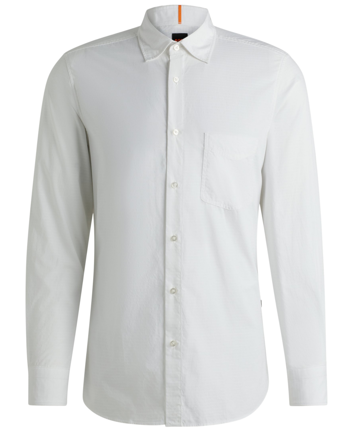 Hugo Boss Boss By  Men's Cotton Dobby Regular-fit Shirt In Gold