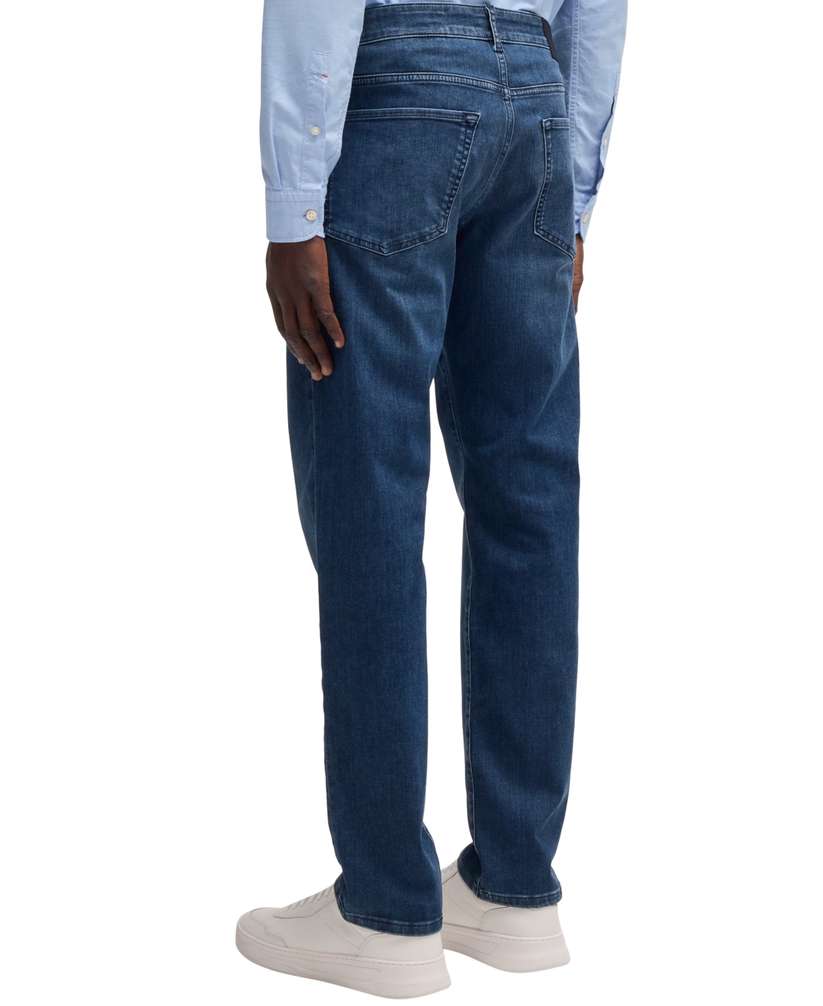 Shop Hugo Boss Boss By  Men's Soft Motion Regular-fit Jeans In Navy