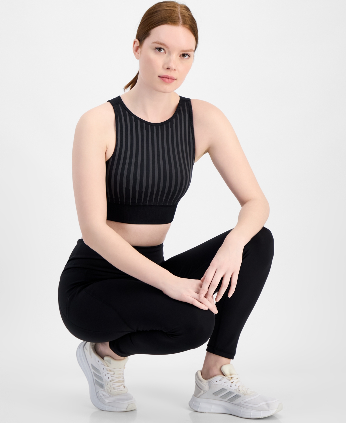 ID IDEOLOGY WOMEN'S HIGH-NECK CUTOUT-BACK SPORTS BRA, EXCLUSIVELY AT MACY'S 