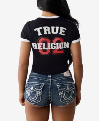Детская футболка с круглым вырезом и спортивным логотипом True Religion для женщин