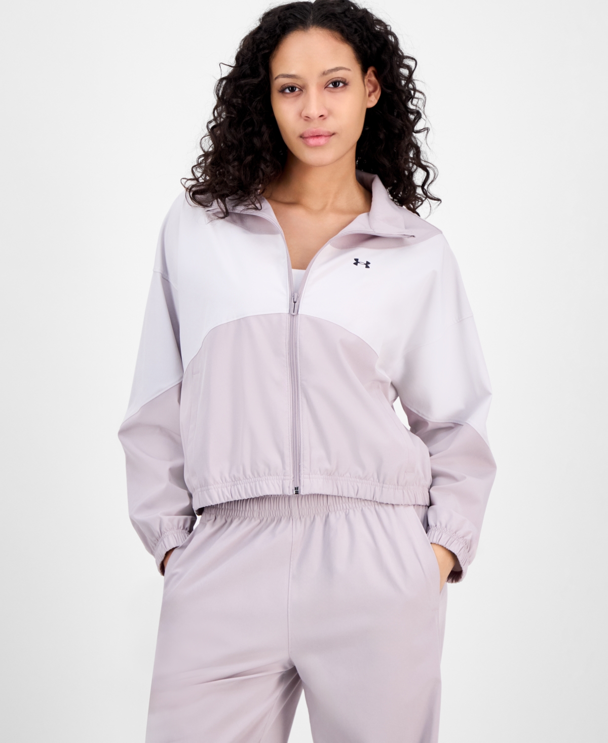 Women's Logo Rival Woven Jacket - Gray Dawn