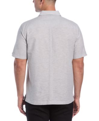 Мужская льняная рубашка Cubavera из смесовой ткани с четырьмя карманами