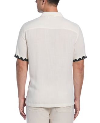 Мужская лагерная рубашка Cubavera с коротким рукавом и принтом 