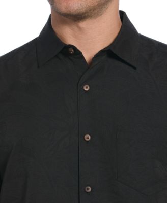 Men's Palm Print Short-Sleeve Button-Down Shirt