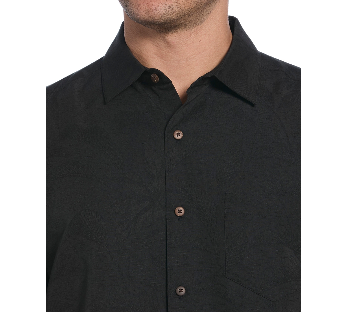 Shop Cubavera Men's Palm Print Short-sleeve Button-down Shirt