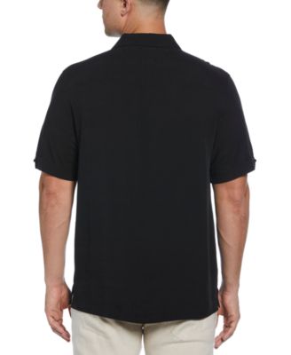 Мужская лагерная рубашка Cubavera с коротким рукавом и вышитыми цветочными пуговицами спереди