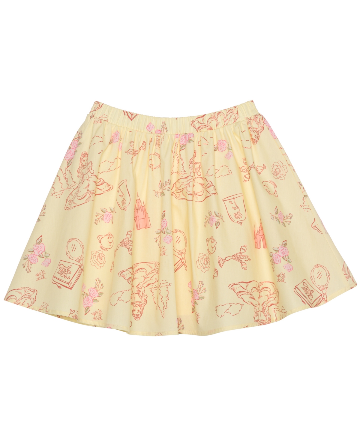 Disney Toddler And Little Girls 2-piece Belle's Day Short Sleeve Top And Skirt Set In Yellow