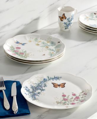 Butterfly Meadow Herbs Mugs, Set of 4