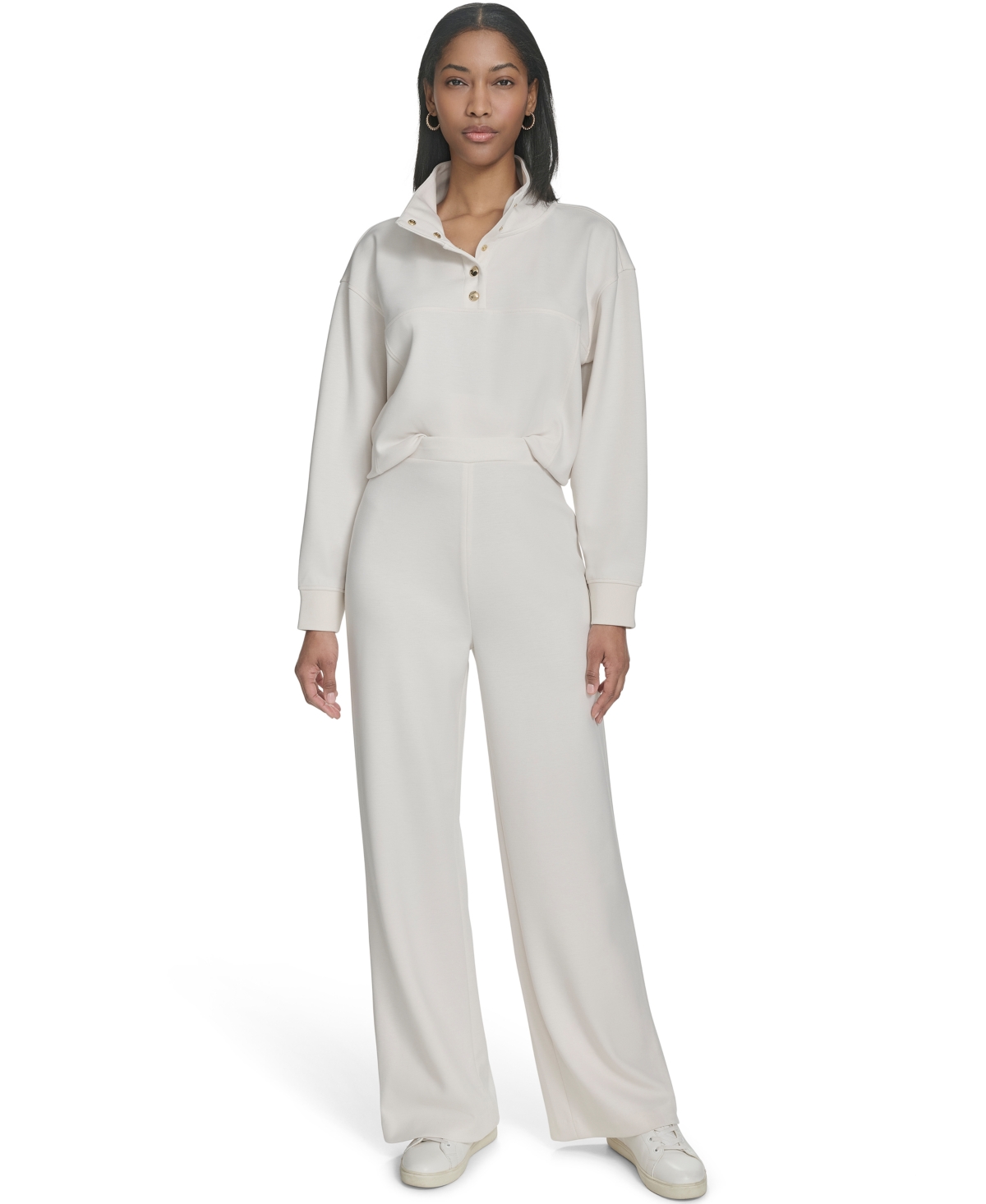 HALSTON WOMEN'S EASY FULL WIDE-LEG PANTS 